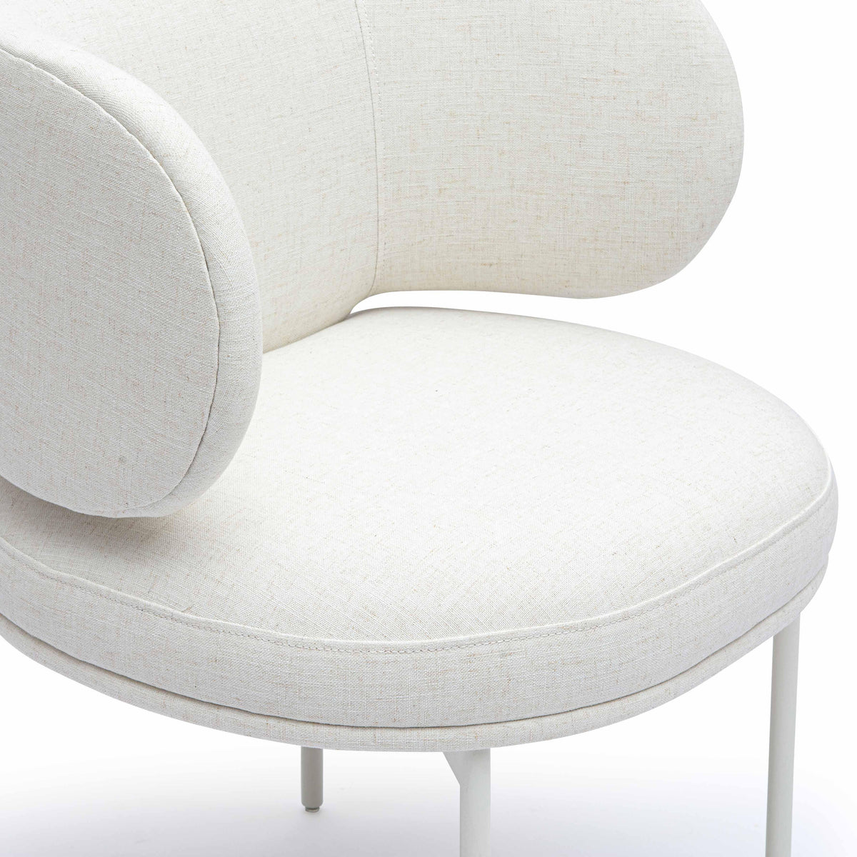 Maureen Cream Performance Upcycled Linen Dining Chair by TOV Furniture – photo 5 of 7
