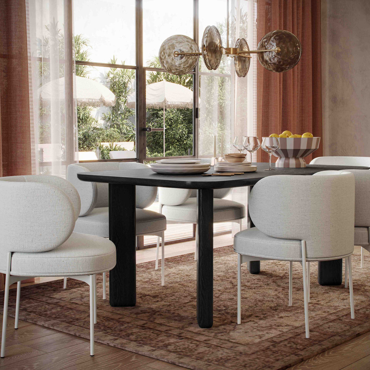 Maureen Cream Performance Upcycled Linen Dining Chair by TOV Furniture – photo 2 of 7