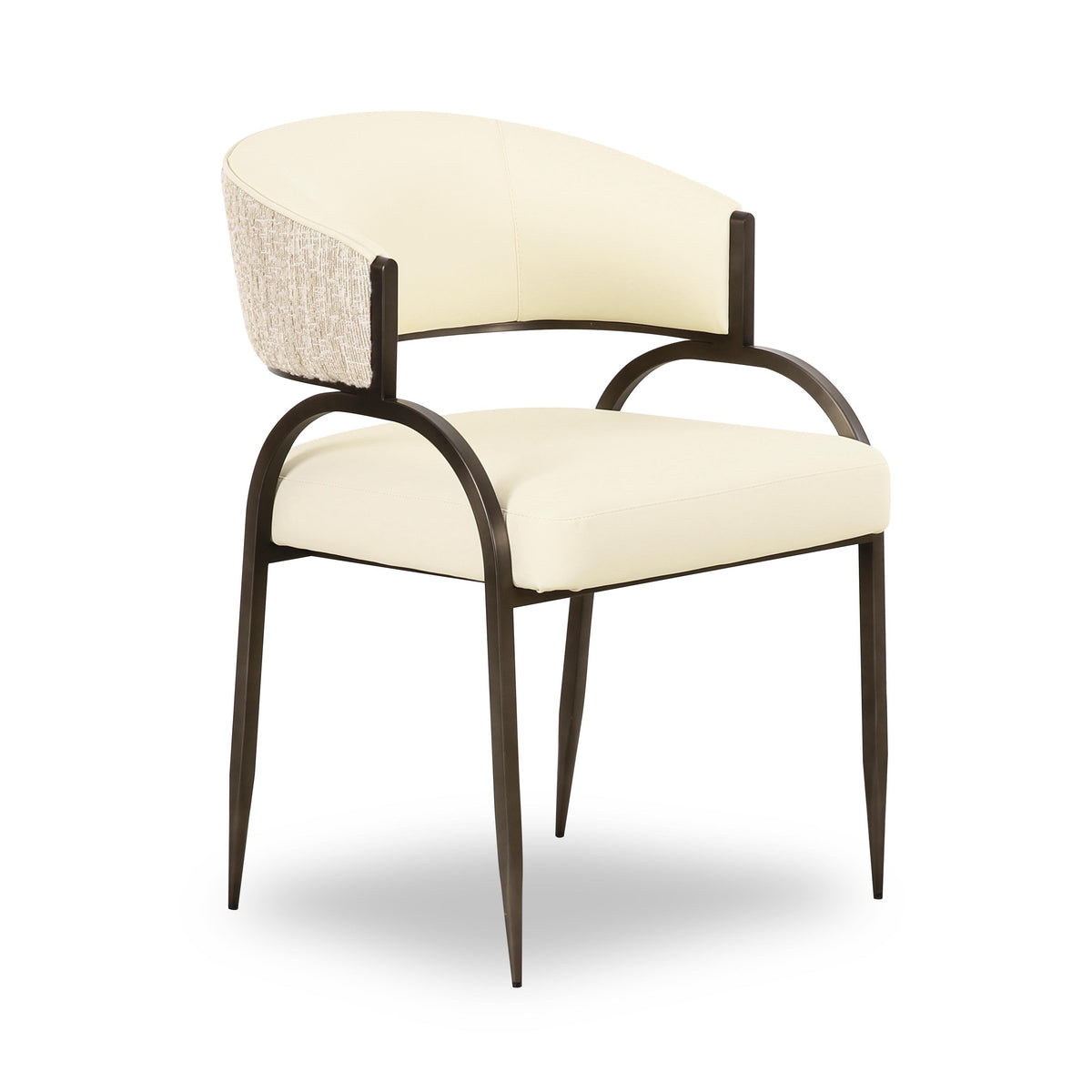 Tatum Cream 2-Tone Performance Vegan Leather Dining Chair by TOV Furniture – photo 1 of 8