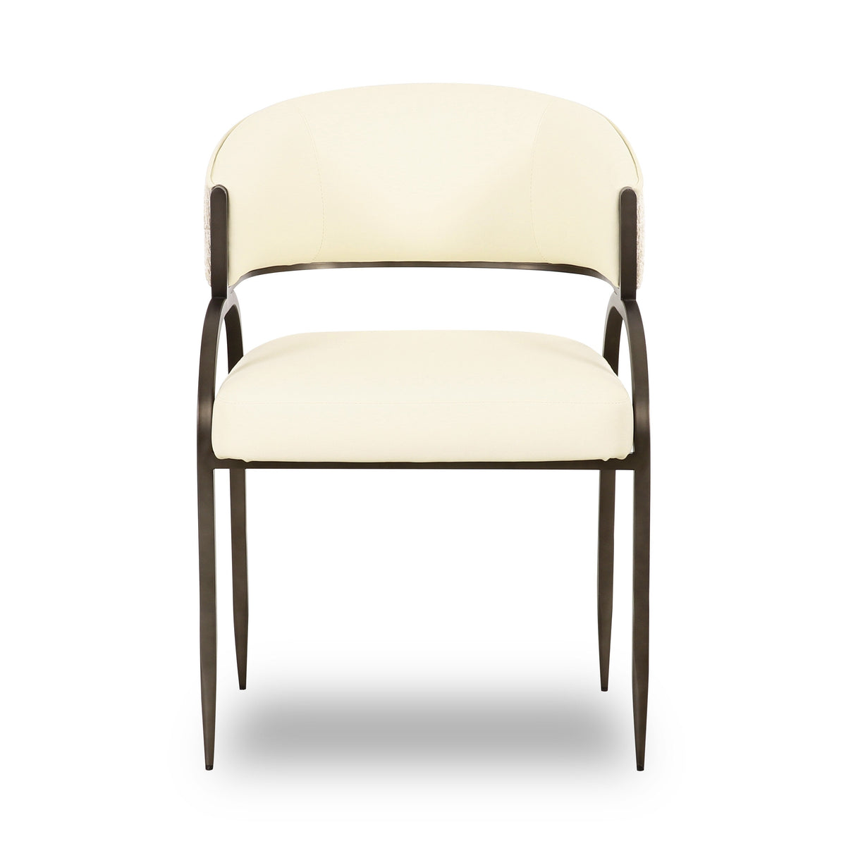 Tatum Cream 2-Tone Performance Vegan Leather Dining Chair by TOV Furniture – photo 3 of 8
