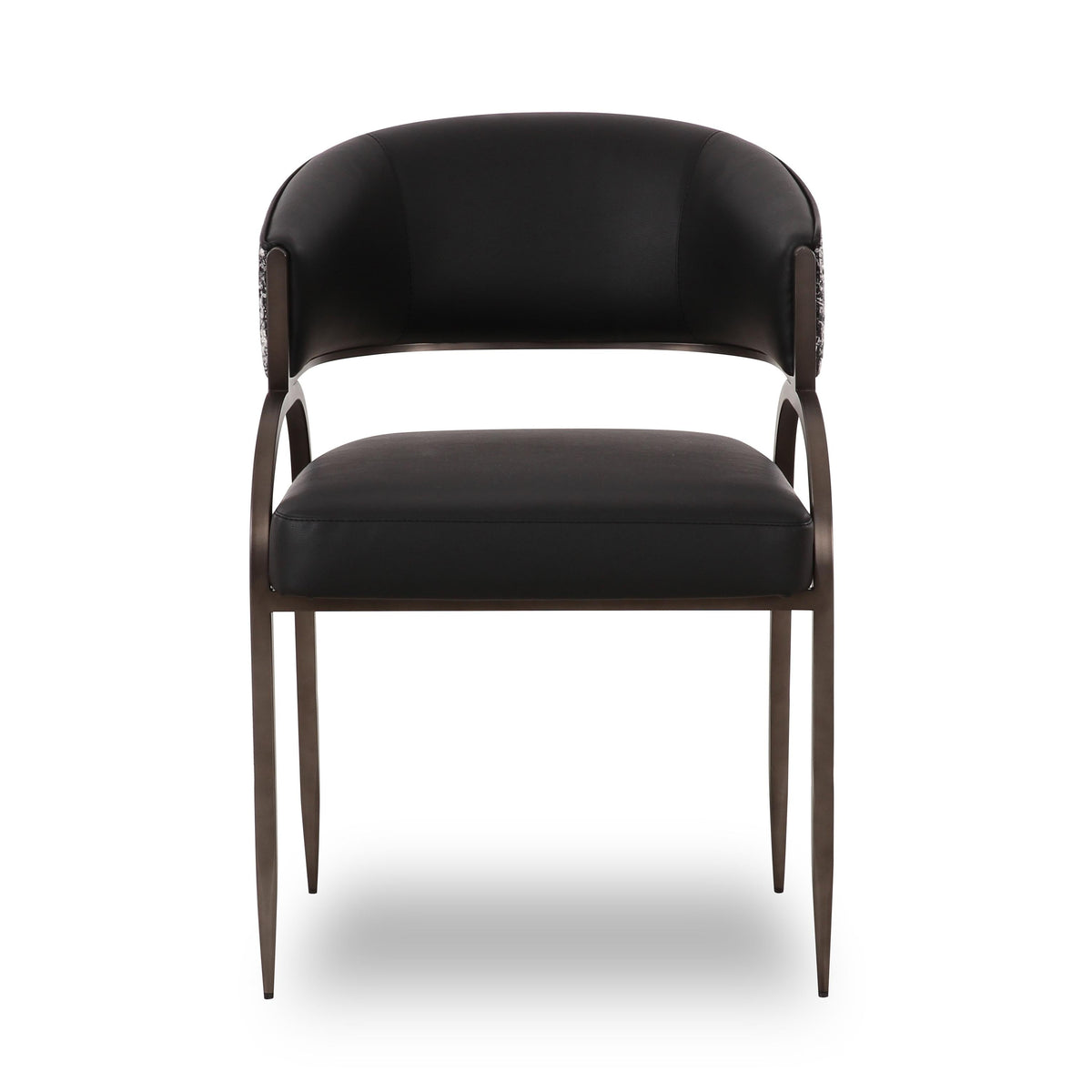 Tatum Black 2-Tone Performance Vegan Leather Dining Chair by TOV Furniture – photo 3 of 7