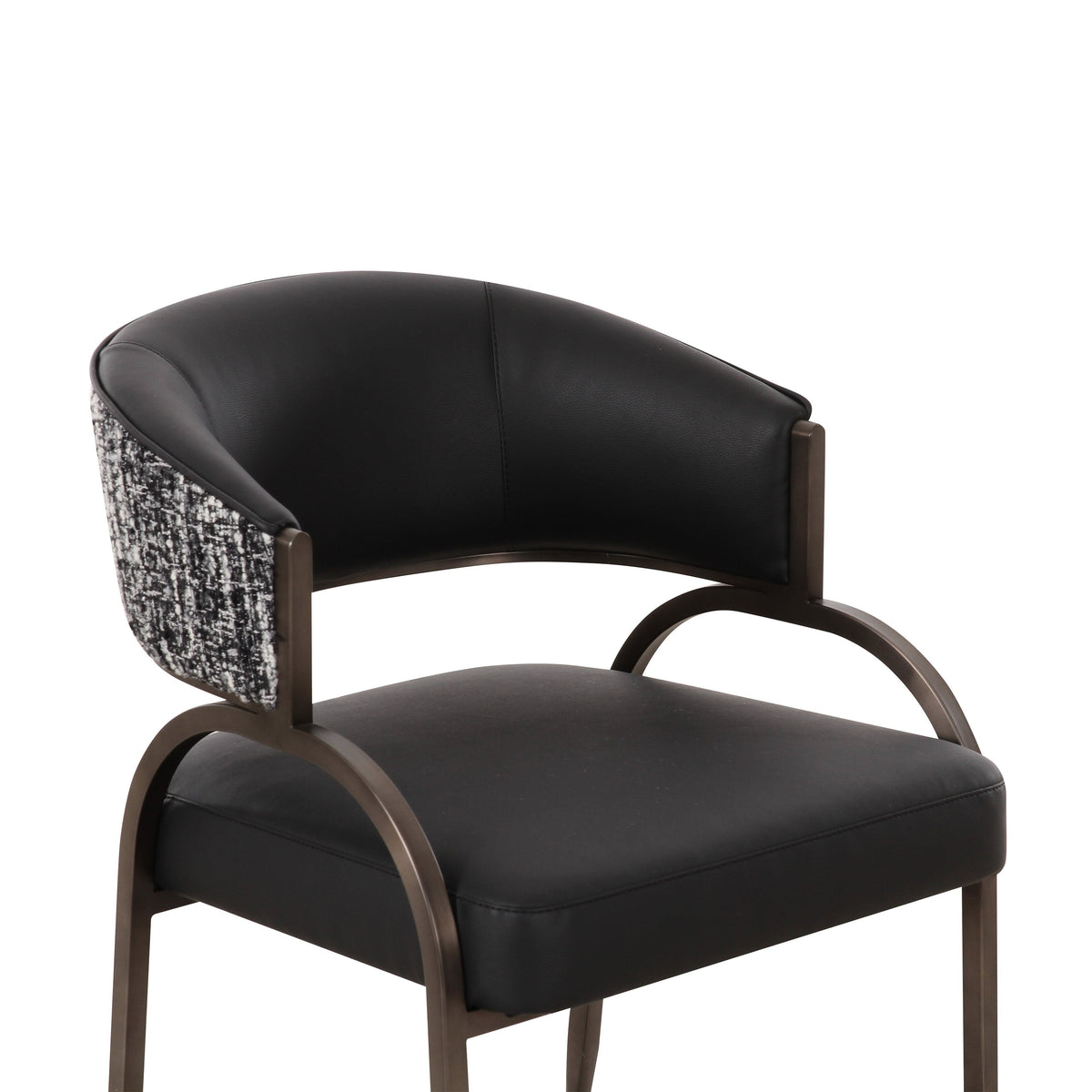 Tatum Black 2-Tone Performance Vegan Leather Dining Chair by TOV Furniture – photo 5 of 7