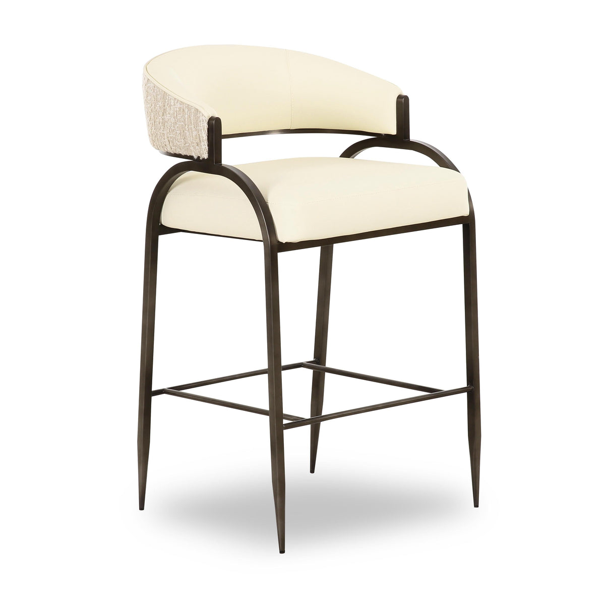 Tatum Cream 2-Tone Performance Vegan Leather Counter Stool by TOV Furniture – photo 1 of 8