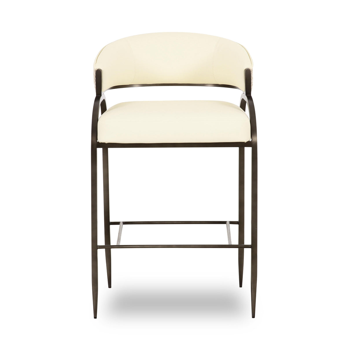 Tatum Cream 2-Tone Performance Vegan Leather Counter Stool by TOV Furniture – photo 3 of 8