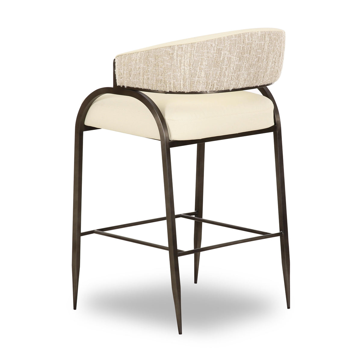 Tatum Cream 2-Tone Performance Vegan Leather Counter Stool by TOV Furniture – photo 4 of 8