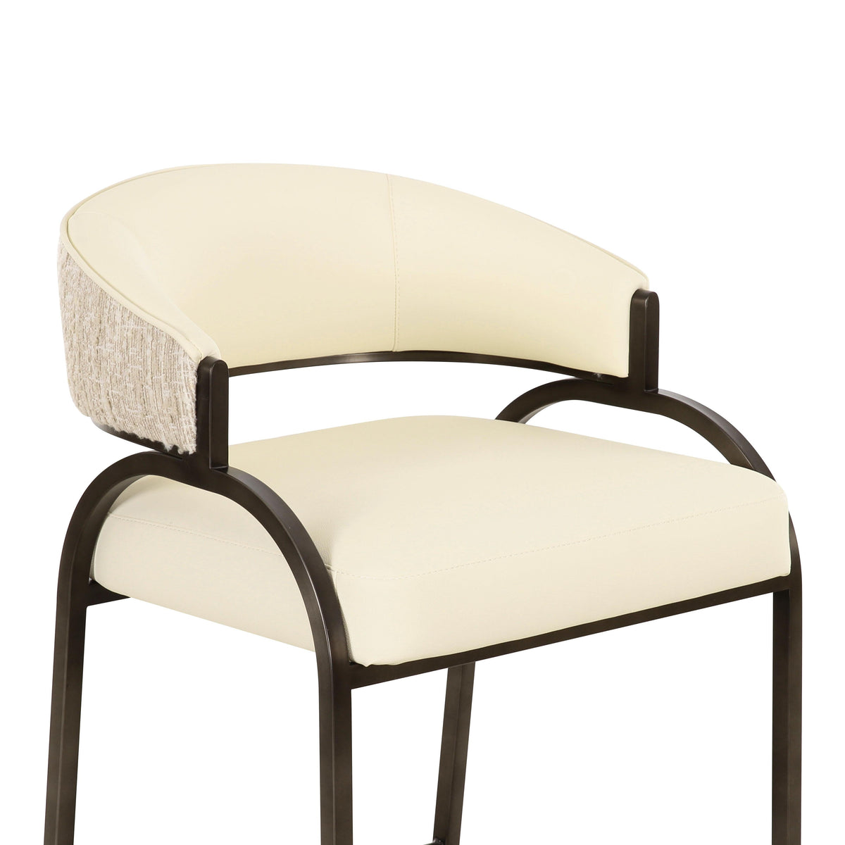 Tatum Cream 2-Tone Performance Vegan Leather Counter Stool by TOV Furniture – photo 5 of 8