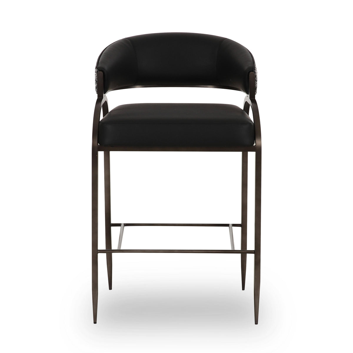 Tatum Black 2-Tone Performance Vegan Leather Counter Stool by TOV Furniture – photo 3 of 7
