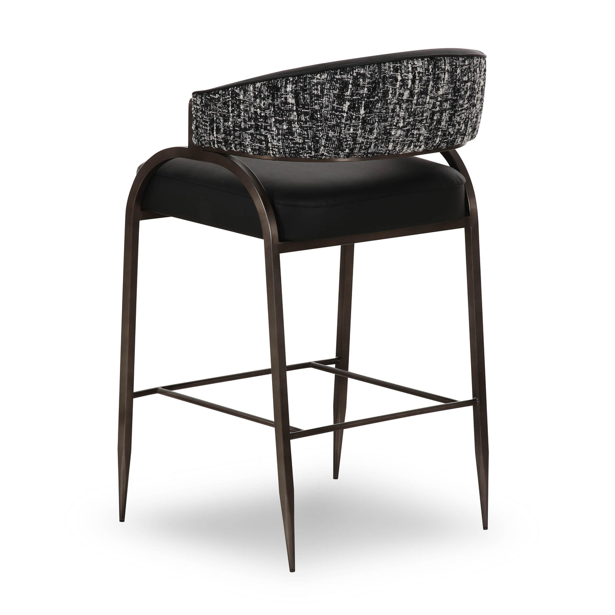 Tatum Black 2-Tone Performance Vegan Leather Counter Stool by TOV Furniture – photo 4 of 7