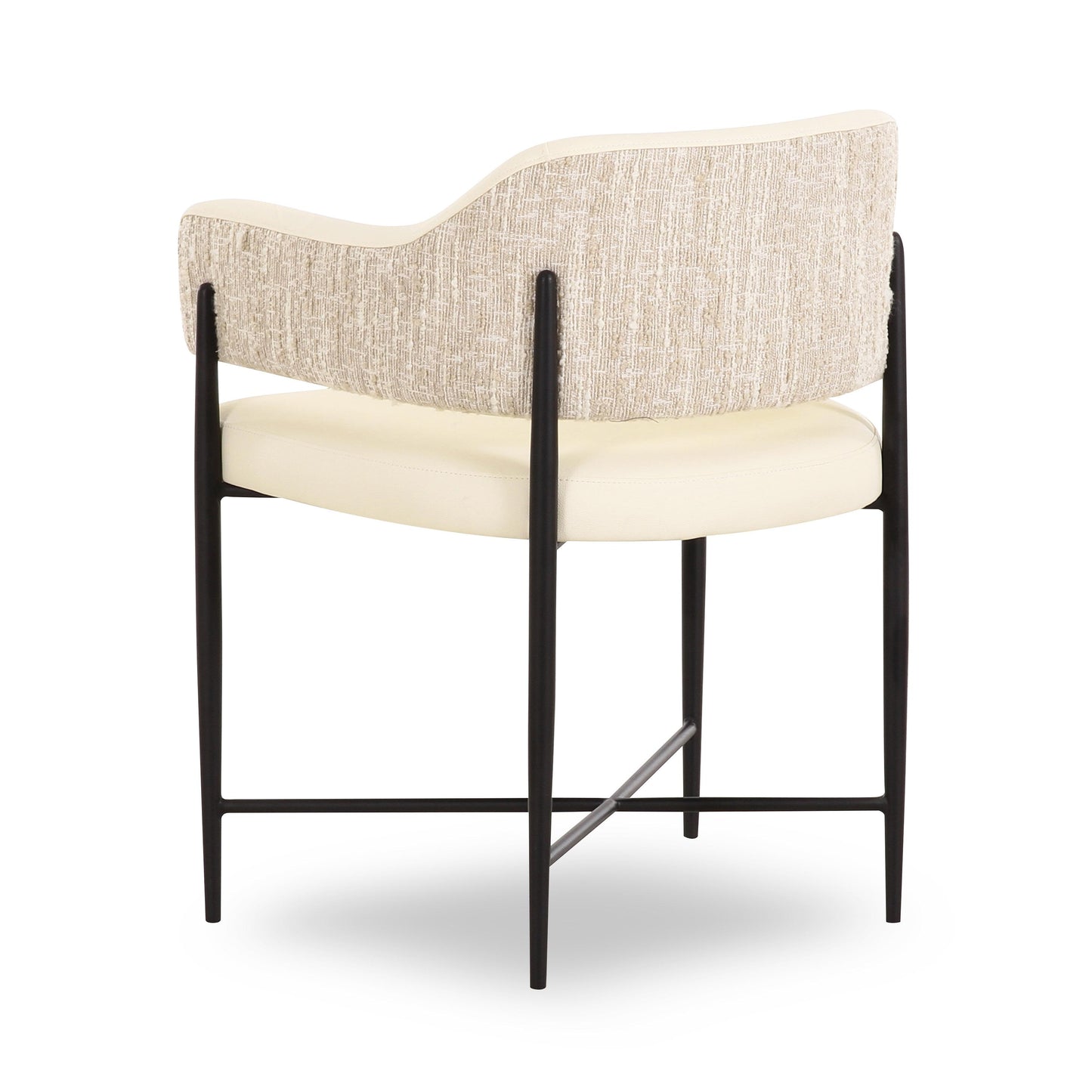 Sezanne 2-Tone Performance Vegan Leather Dining Chair Cream by Tov Furniture