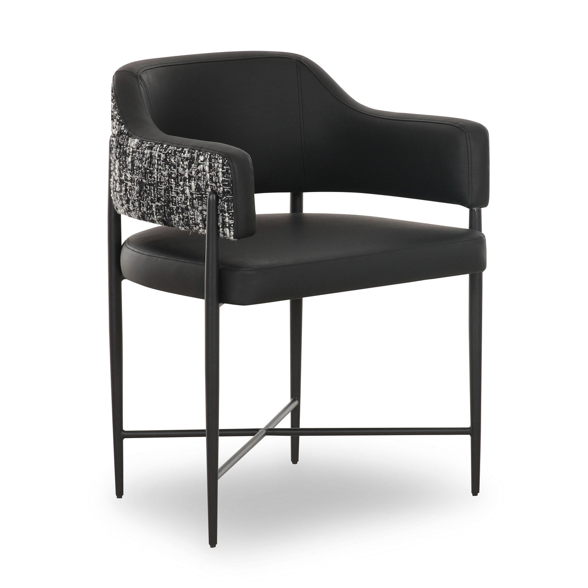 Sezanne Black 2-Tone Performance Vegan Leather Dining Chair by TOV Furniture – photo 1 of 7