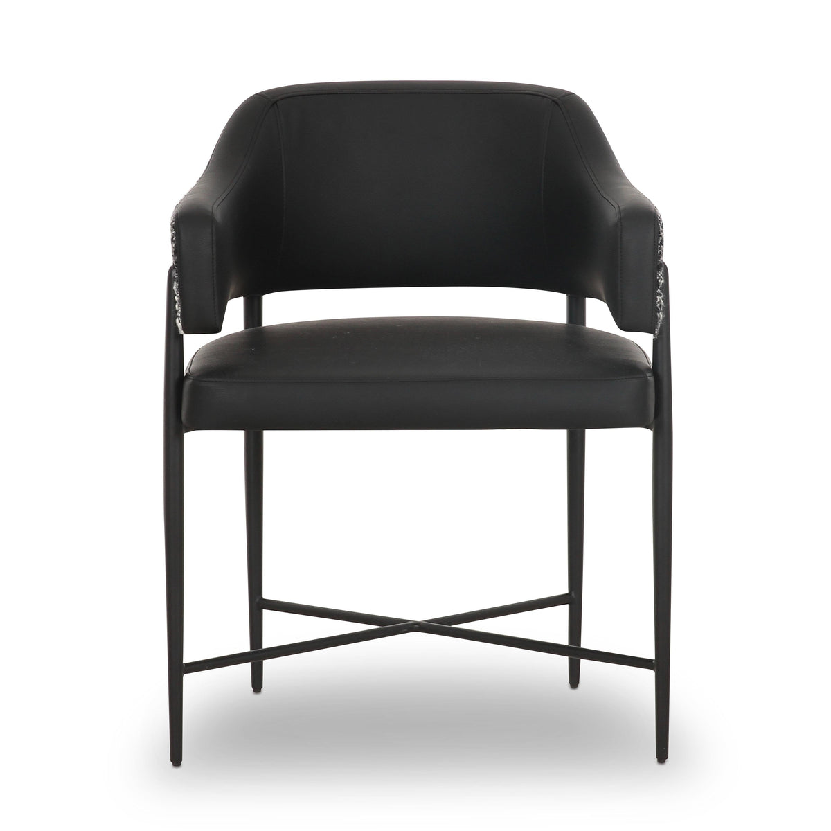 Sezanne Black 2-Tone Performance Vegan Leather Dining Chair by TOV Furniture – photo 3 of 7