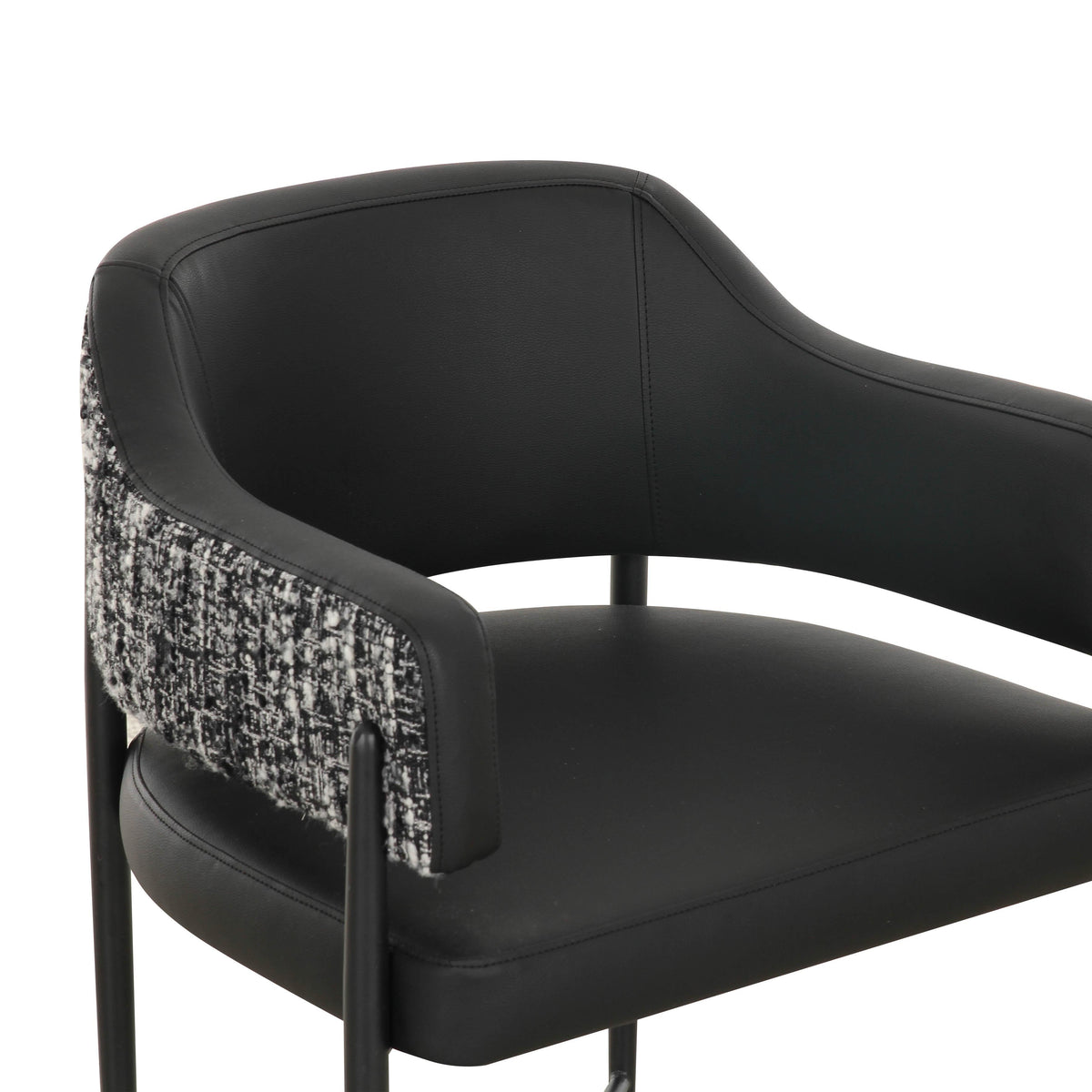 Sezanne Black 2-Tone Performance Vegan Leather Dining Chair by TOV Furniture – photo 5 of 7