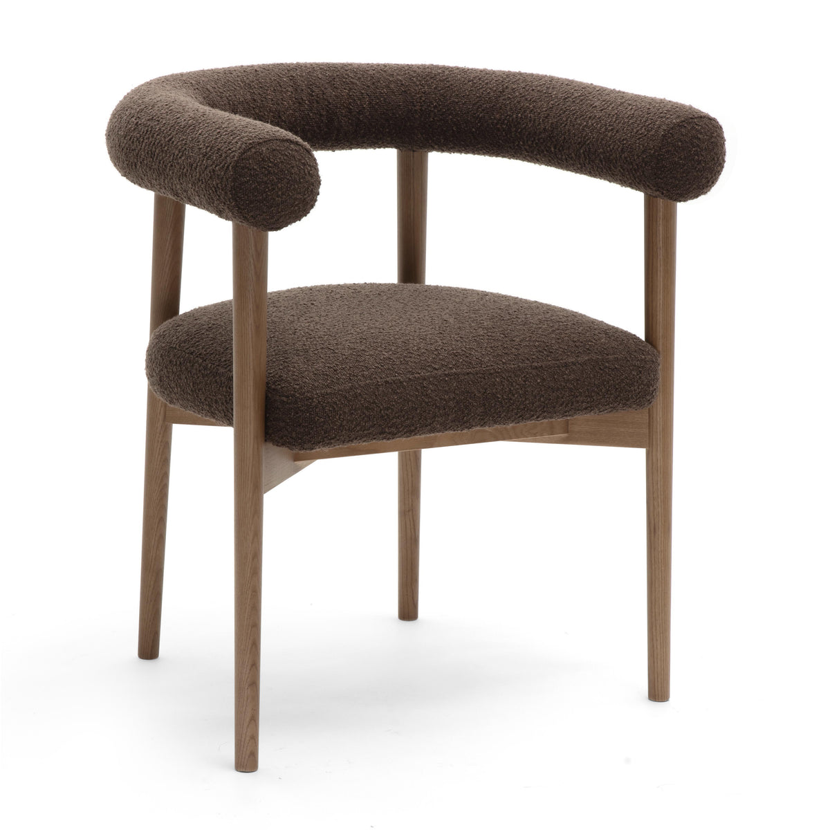 Spara Chocolate Brown Performance Boucle Dining Chair by TOV Furniture – photo 1 of 7