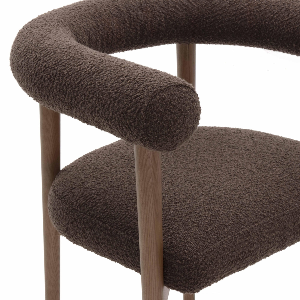 Spara Chocolate Brown Performance Boucle Dining Chair by TOV Furniture – photo 5 of 7