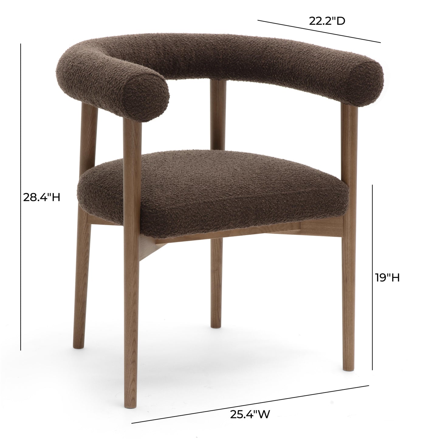 Spara Performance Boucle Dining Chair by TOV D68595
