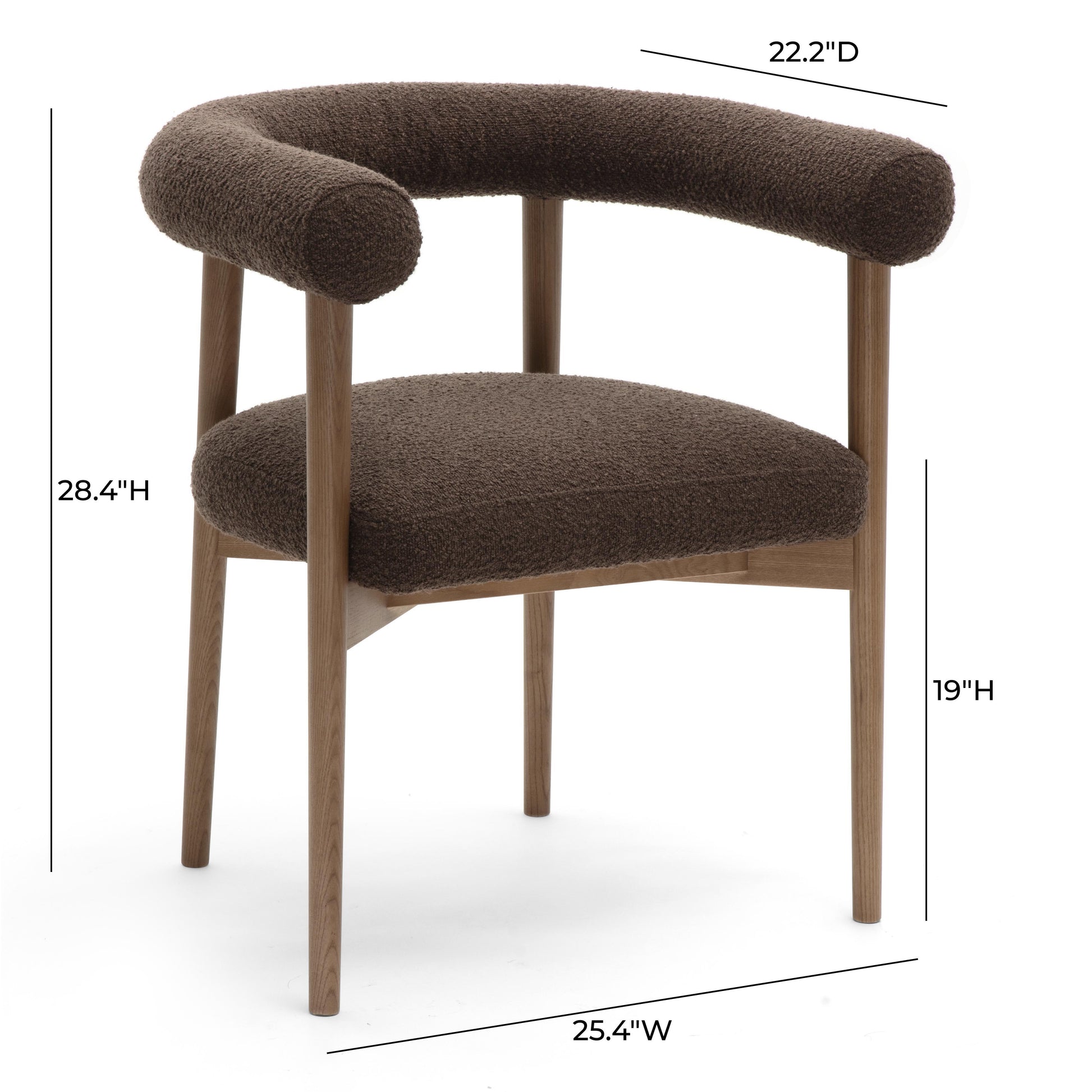 Spara Performance Boucle Dining Chair by TOV D68595