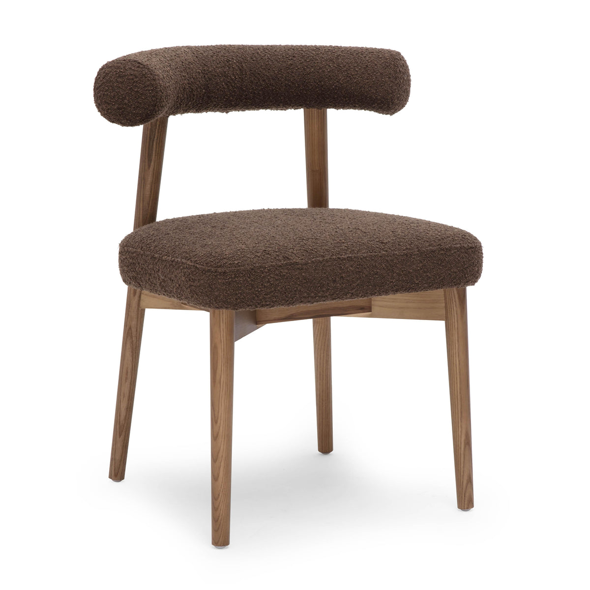 Spara Chocolate Brown Performance Boucle Side Chair by TOV Furniture – photo 1 of 6