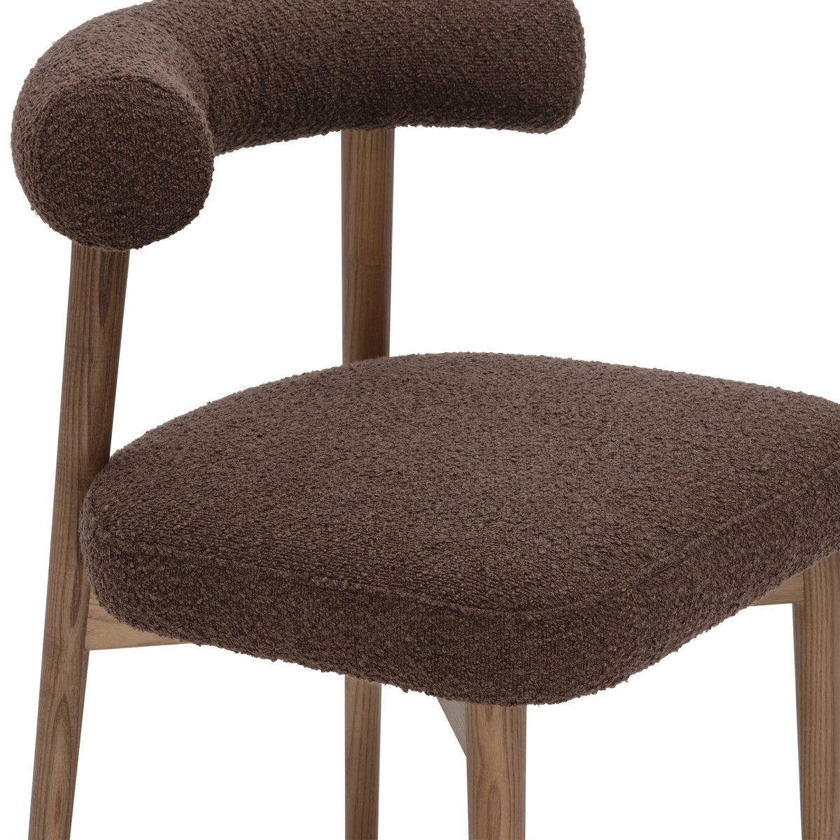 Spara Chocolate Brown Performance Boucle Side Chair by TOV Furniture – photo 5 of 6