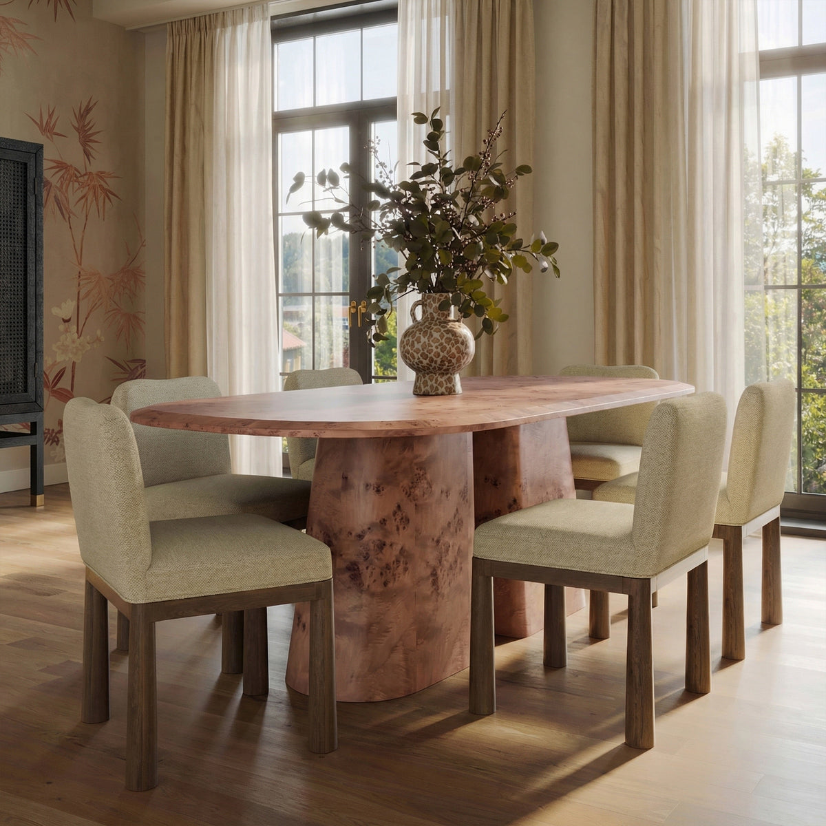 Gladyss 87" Honey Burl Oval Dining Table by TOV Furniture – photo 2 of 7