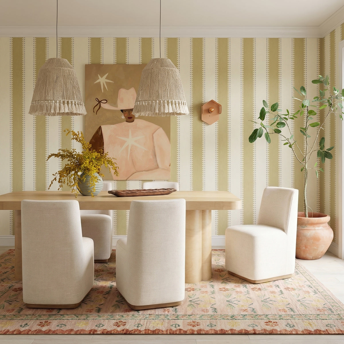 Melissa Cream Performance Fabric Rolling Dining Chair by TOV Furniture – photo 2 of 6