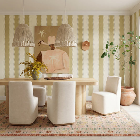 Melissa Cream Performance Fabric Rolling Dining Chair by TOV Furniture – photo 2 of 6