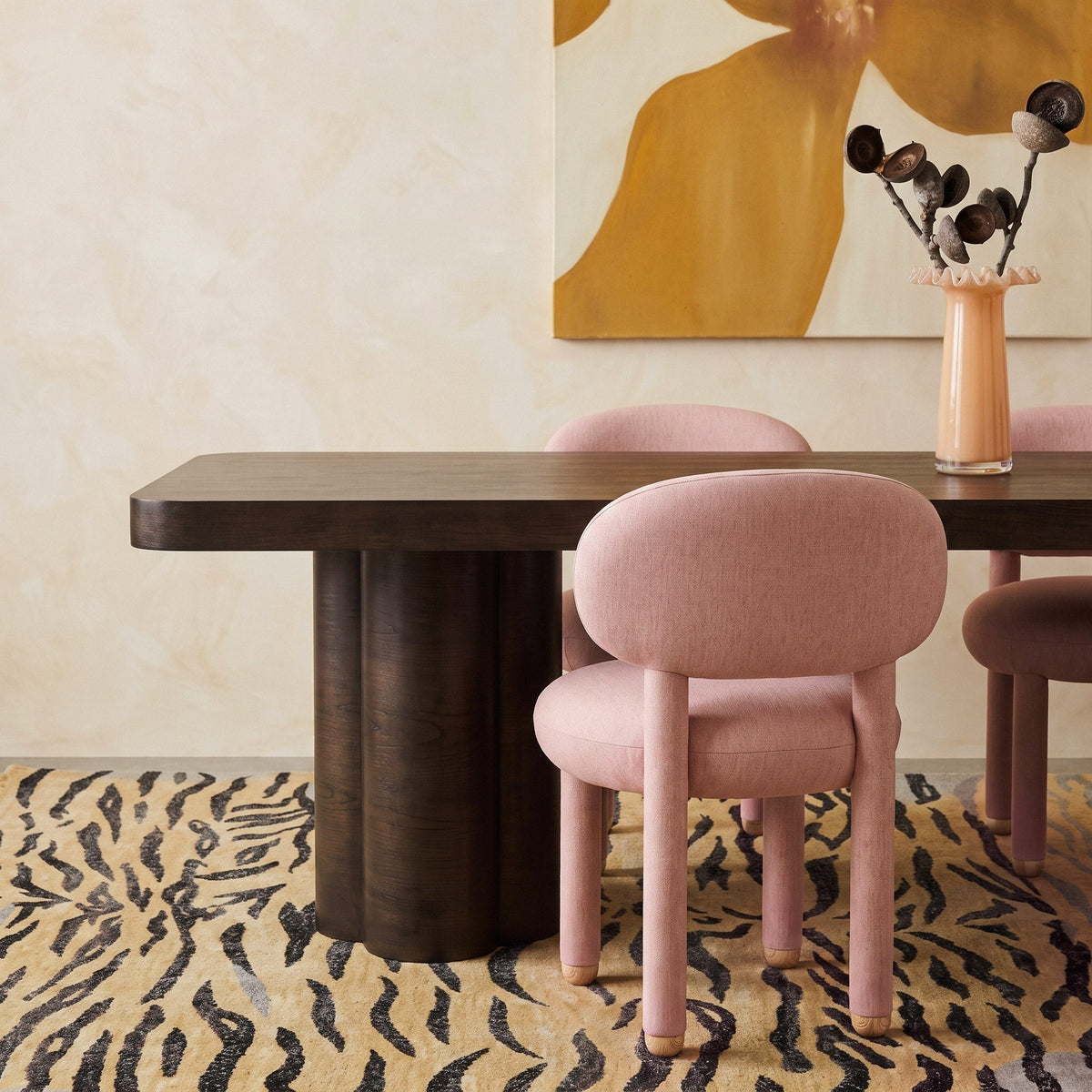 Manu Light Pink Performance Chenille Dining Chair by TOV Furniture – photo 2 of 7