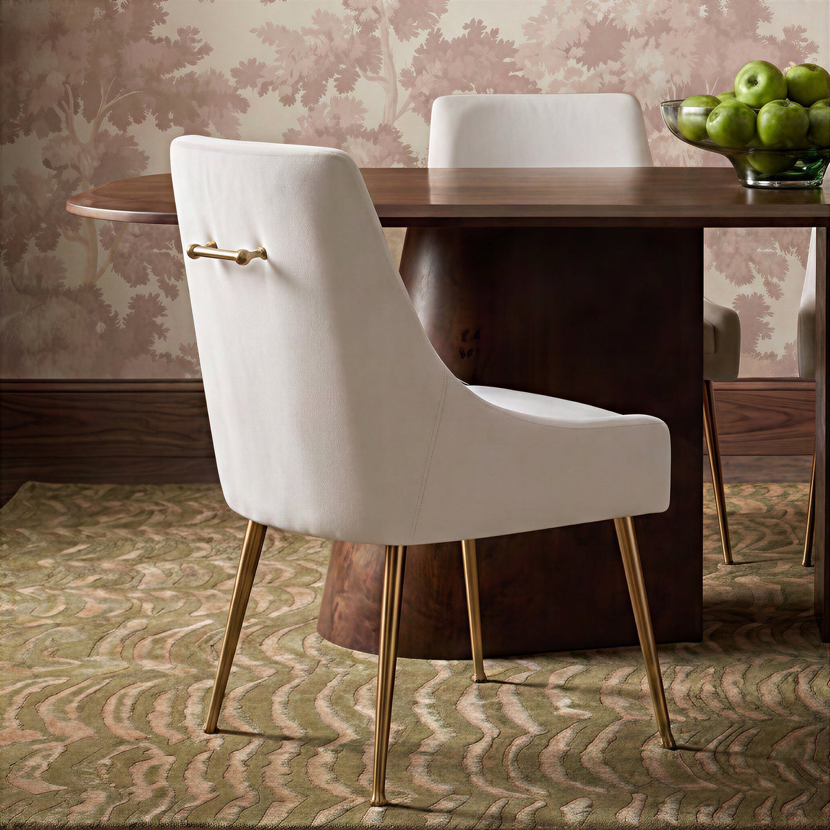 Beatrix Cream Performance Velvet Dining Chair by TOV Furniture – photo 2 of 9