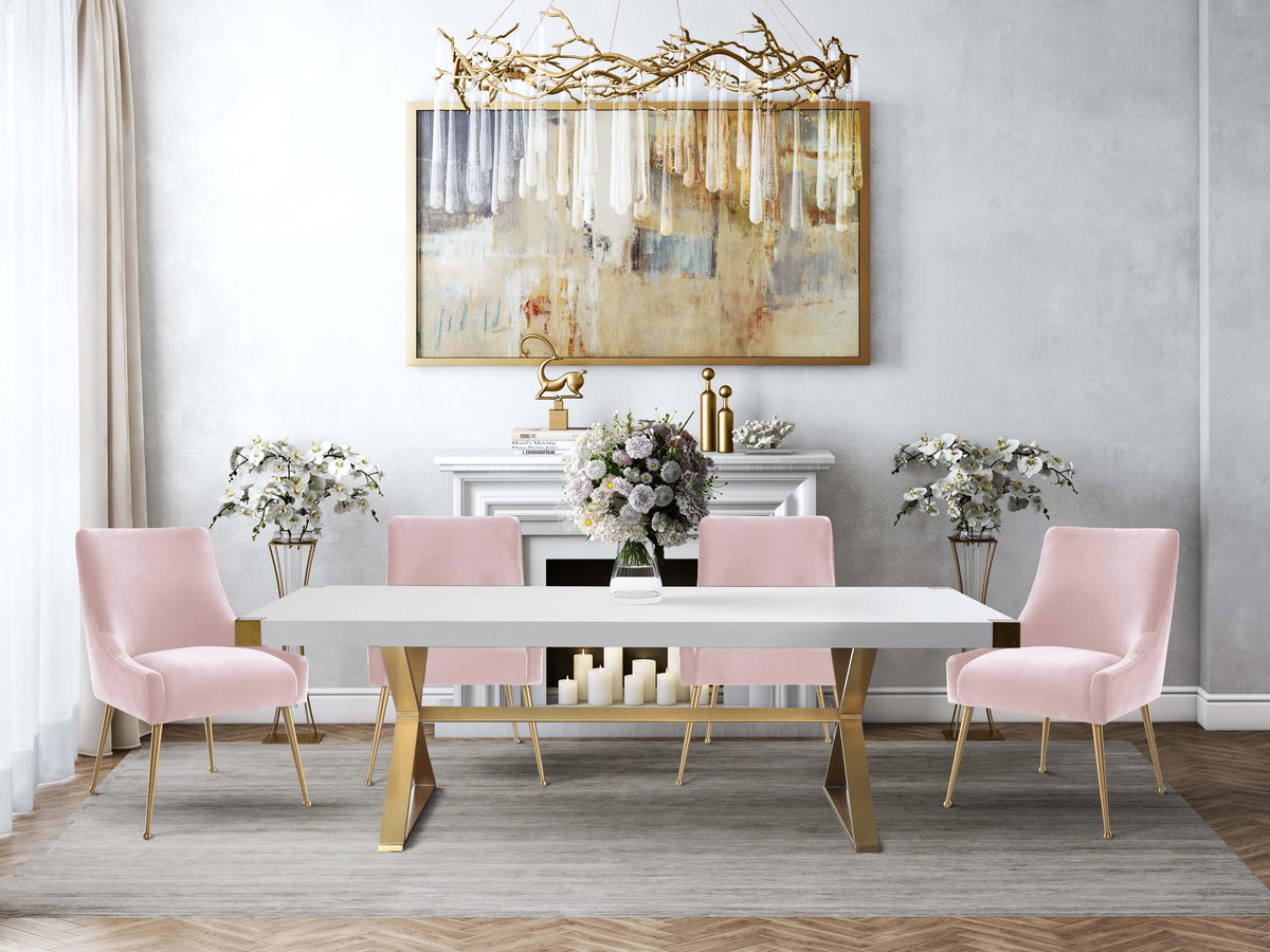 Beatrix Blush Performance Velvet Dining Chair by TOV Furniture – photo 2 of 8