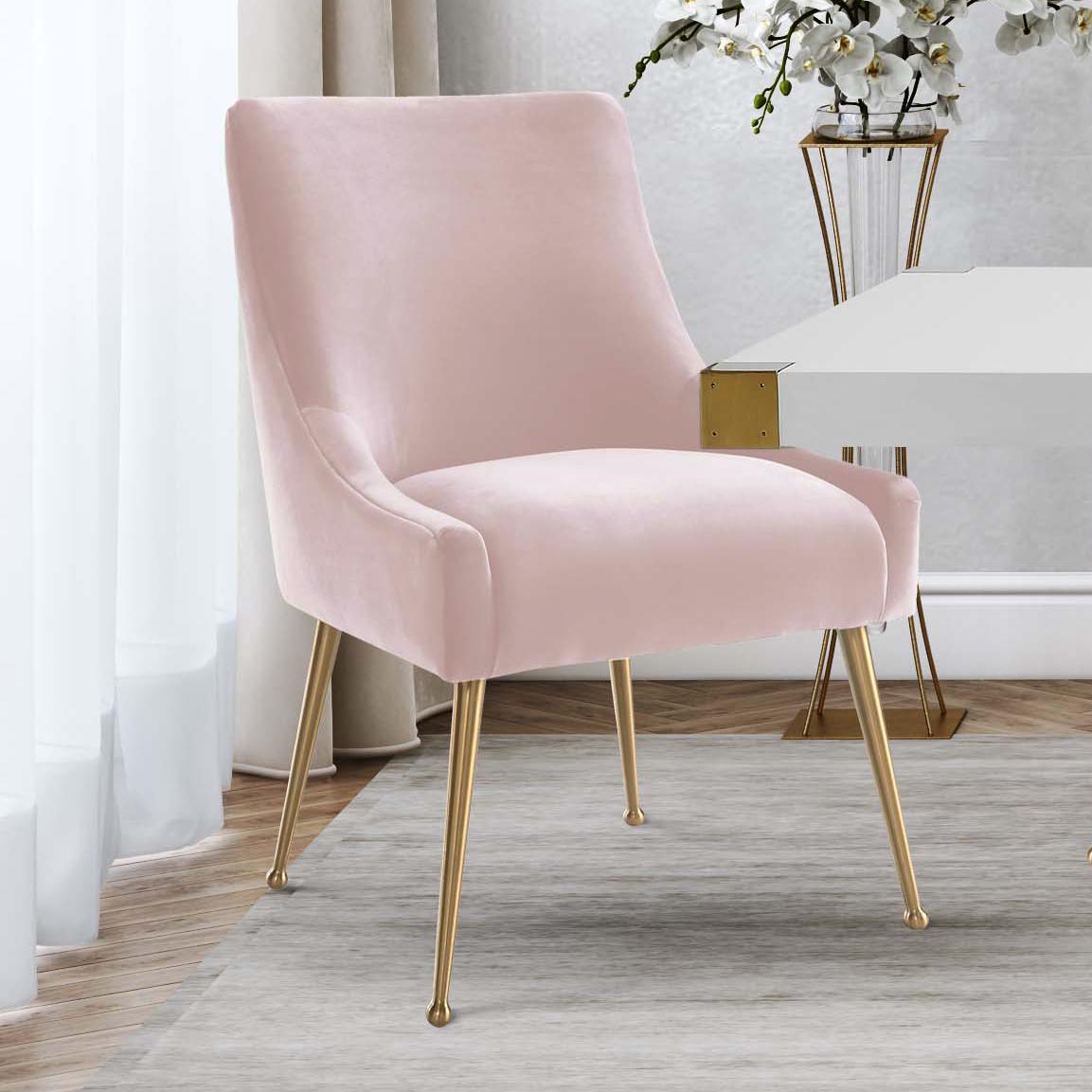 Beatrix Blush Performance Velvet Dining Chair by TOV Furniture – photo 6 of 8