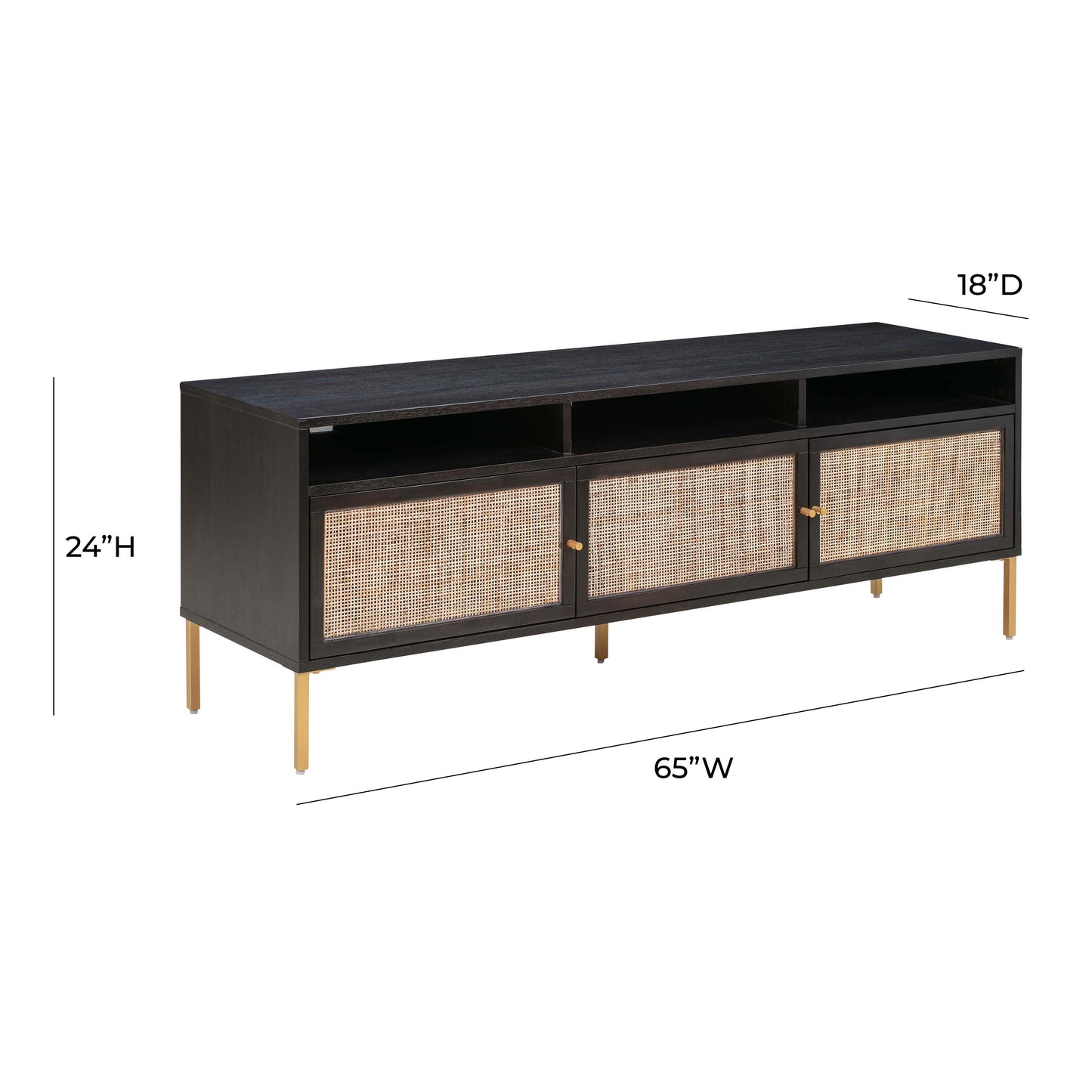 Sierra 65 Cane Media Console by TOV E44156