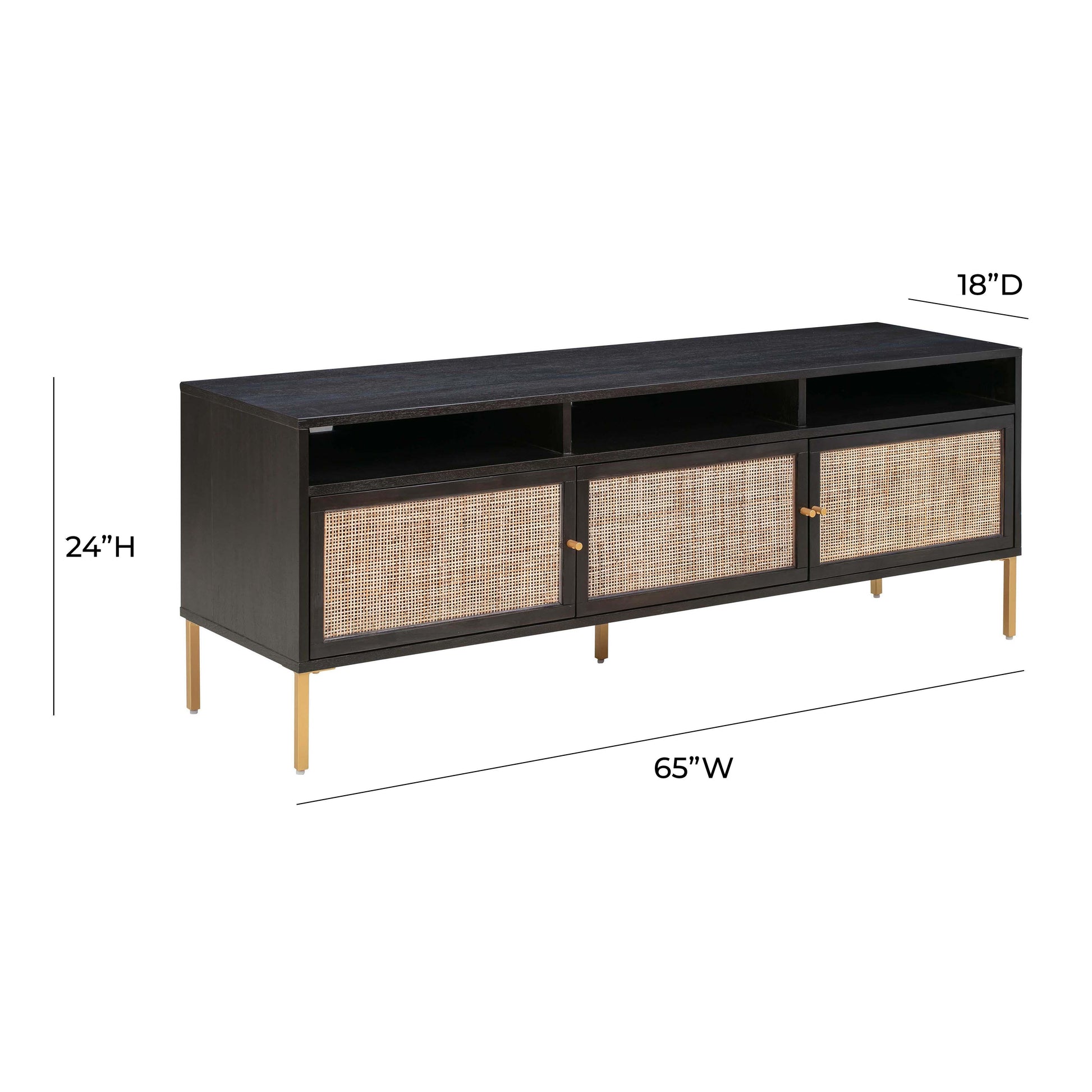 Sierra 65 Cane Media Console by TOV E44156