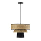 Rylie Natural Black Raffia Pendant Lamp by TOV G18382