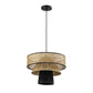 Rylie Natural Black Raffia Pendant Lamp by TOV G18382