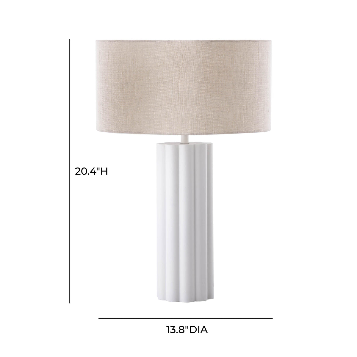 Latur Cream Table Lamp by TOV Furniture – photo 7 of 8
