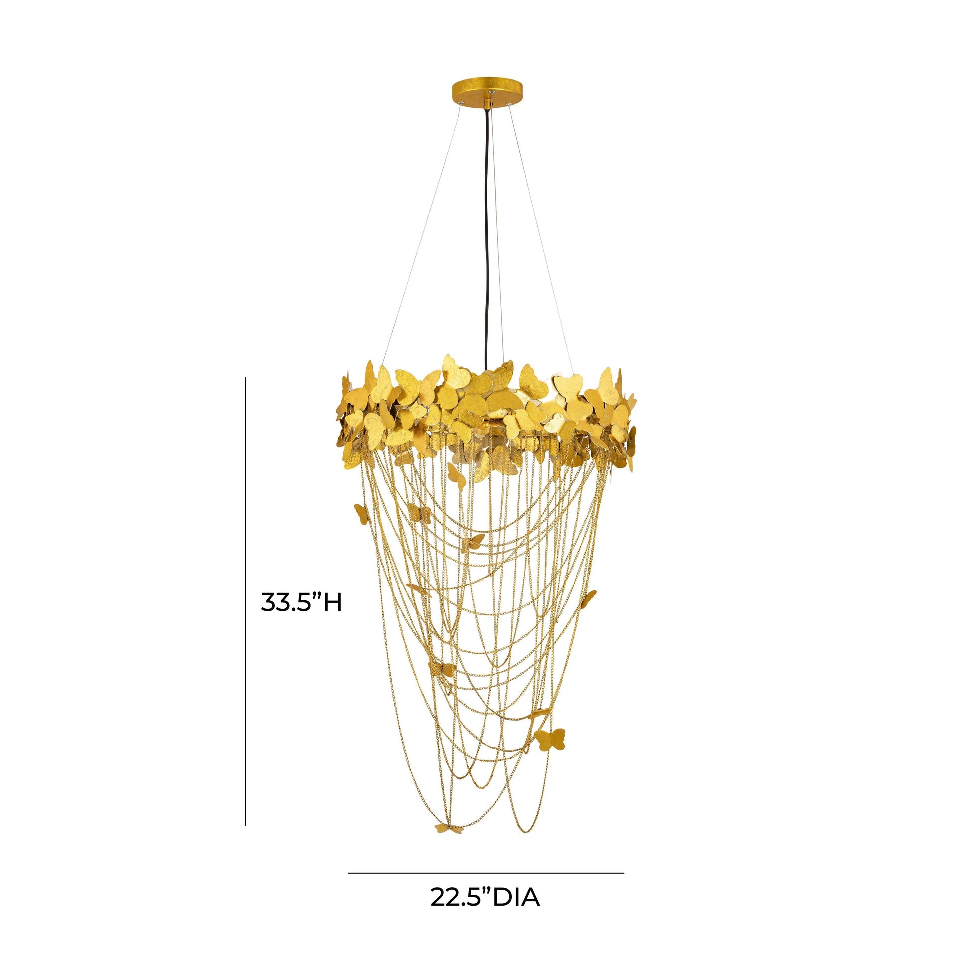 Butterfly Gold Chandelier by TOV G18412