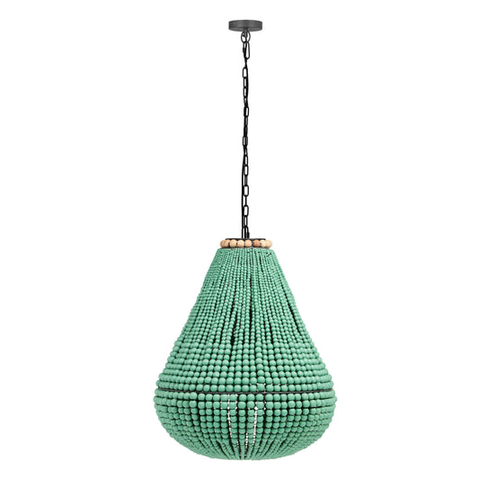 Palani Green Wooden Bead Chandelier by TOV G18451