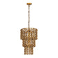 Nirsa Brass Chain Link 3 Tier Chandelier by TOV G18452