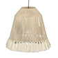 Helen White Cotton Tasseled Pendant Lamp by TOV G18455