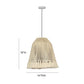 Helen White Cotton Tasseled Pendant Lamp by TOV G18455