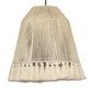 Helen White Cotton Tasseled Pendant Lamp by TOV G18455