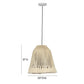 Helen White Cotton Tasseled Pendant Lamp by TOV G18455