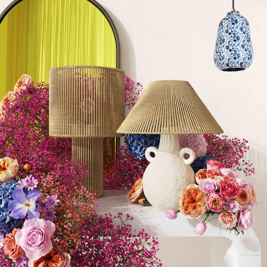 Lalit Natural & White Ceramic Table Lamp by TOV Furniture – photo 2 of 6