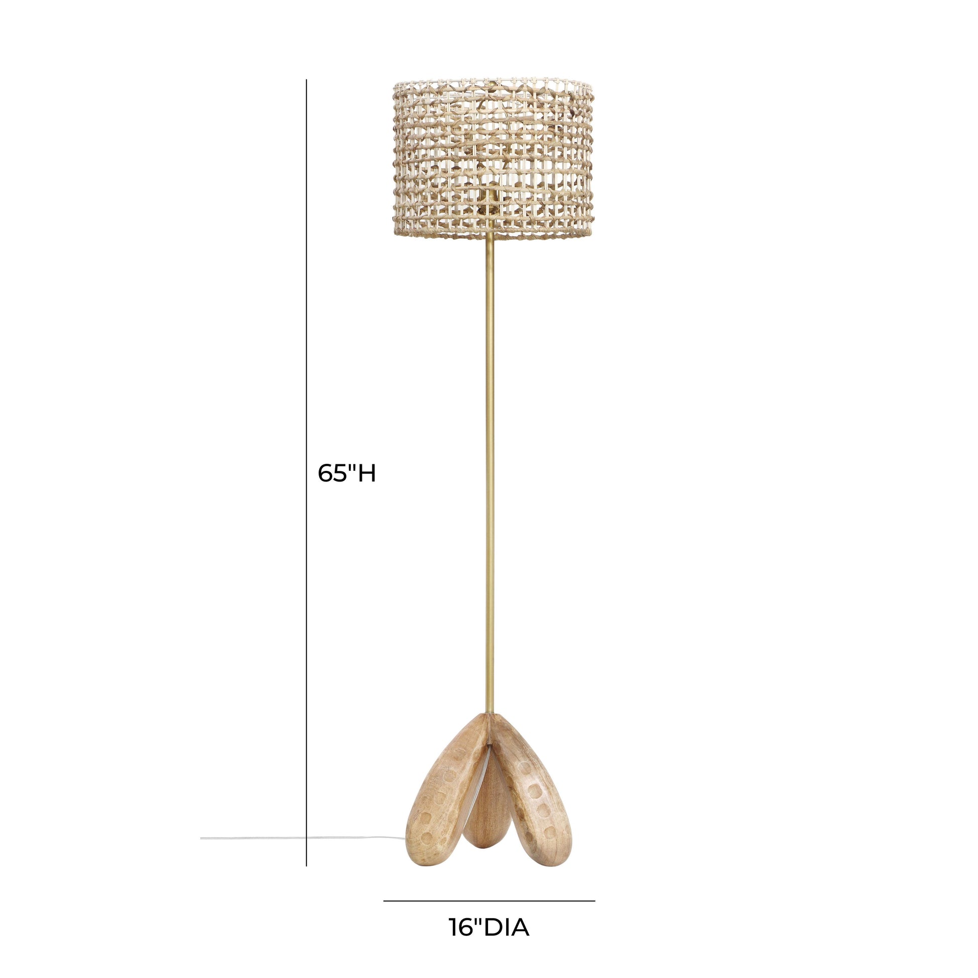 Alondra Wooden Floor Lamp by TOV