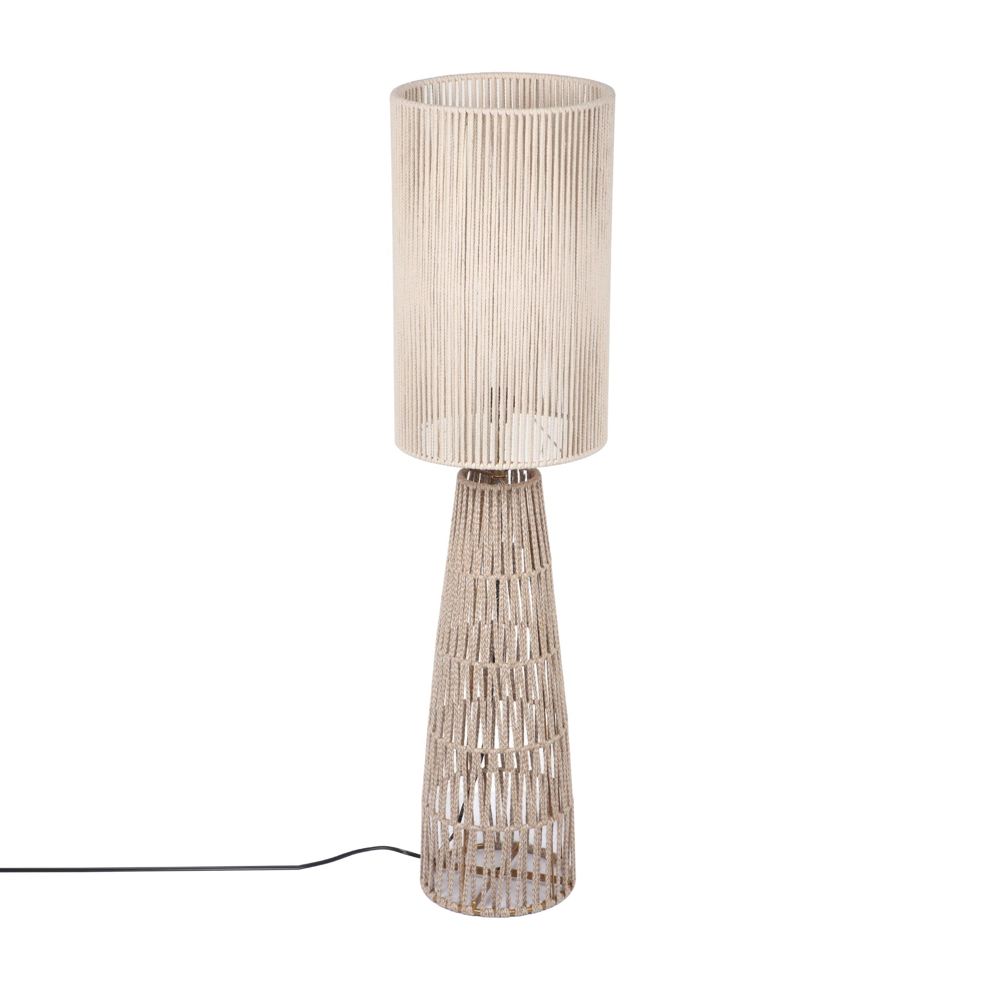 Beam Cream Natural Jute Floor Lamp by TOV G18562