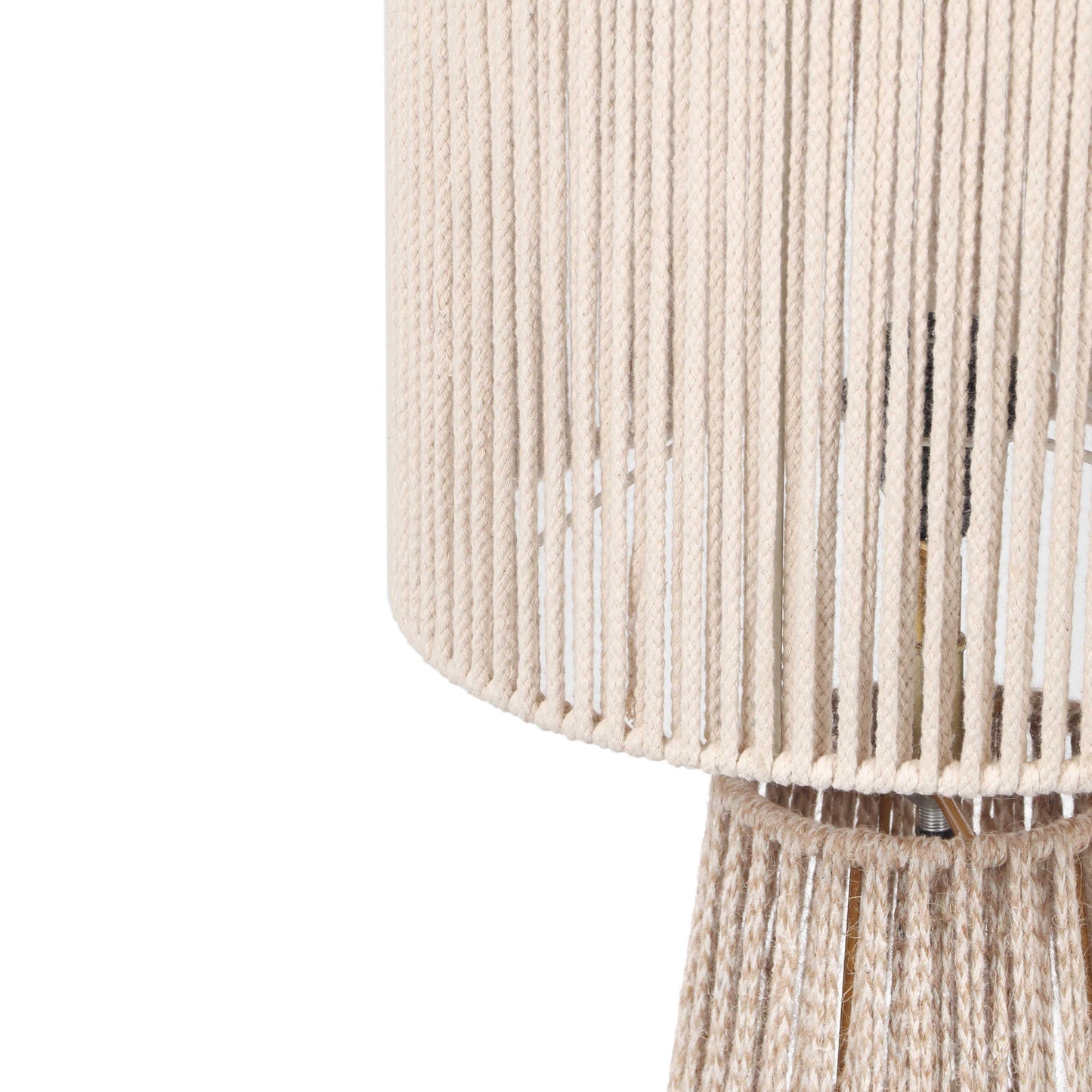 Beam Cream Natural Jute Floor Lamp by TOV G18562