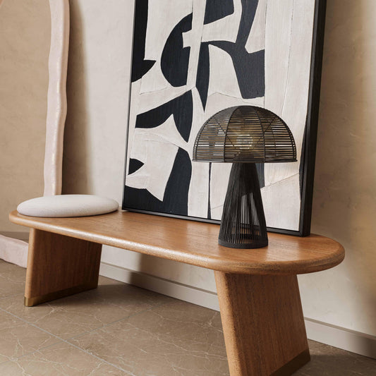 Oddy Jute Table Lamp in Black by TOV Furniture – photo 2 of 7