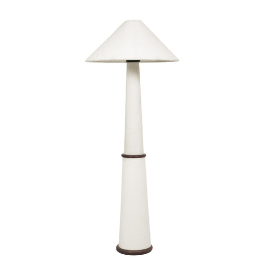 Faith White Boucle Floor Lamp by TOV G18633