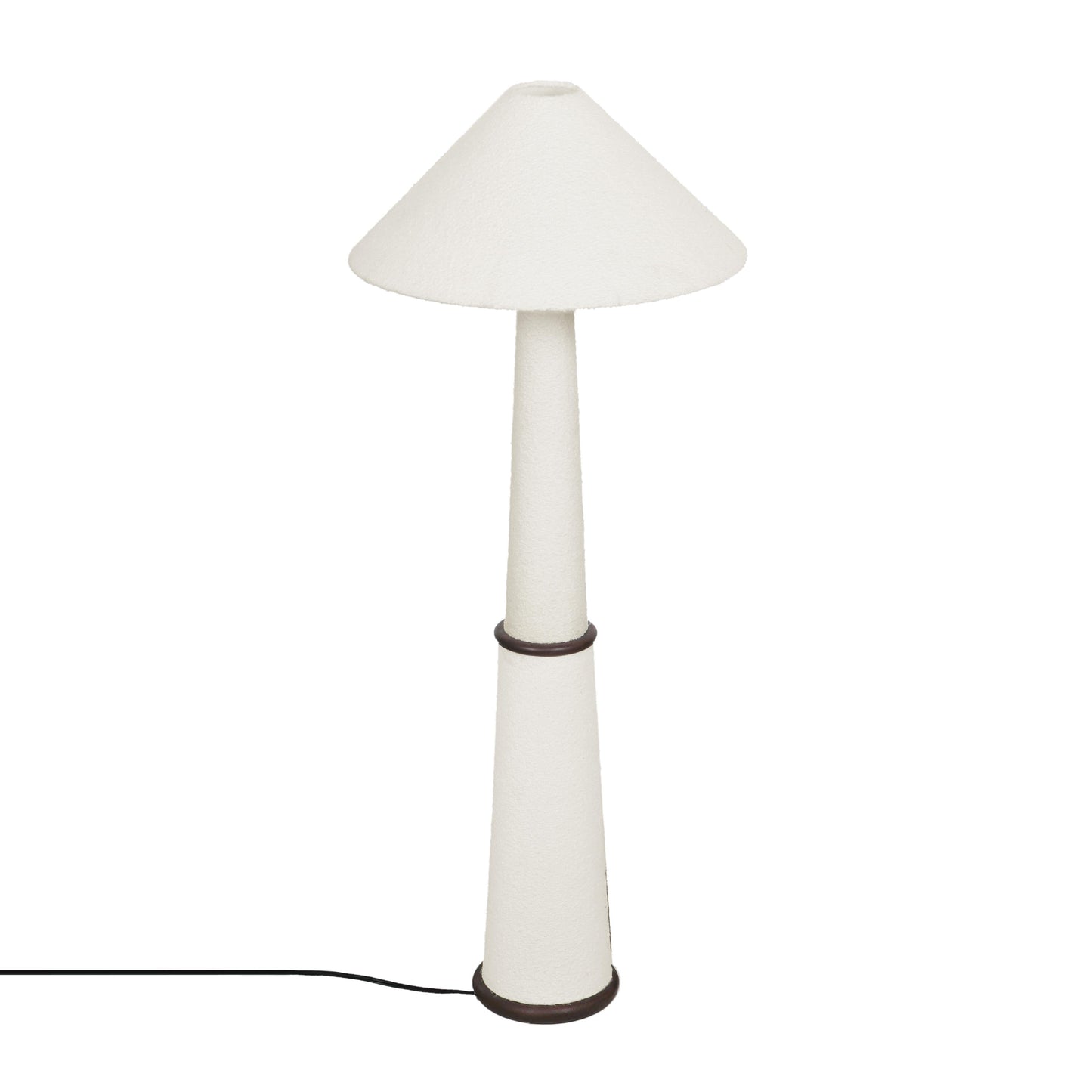 Faith White Boucle Floor Lamp by TOV G18633