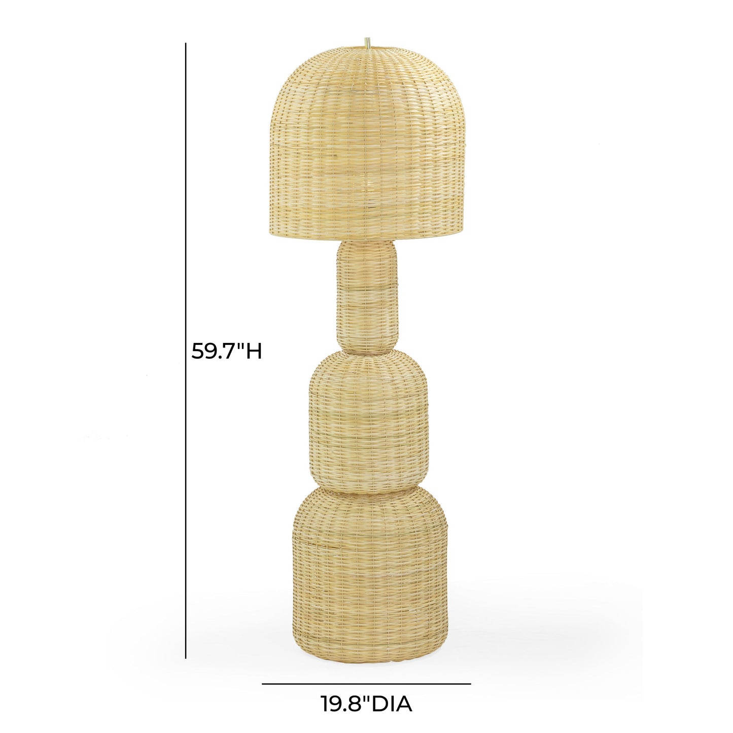 Kootu Natural Rattan Floor Lamp by TOV G18639