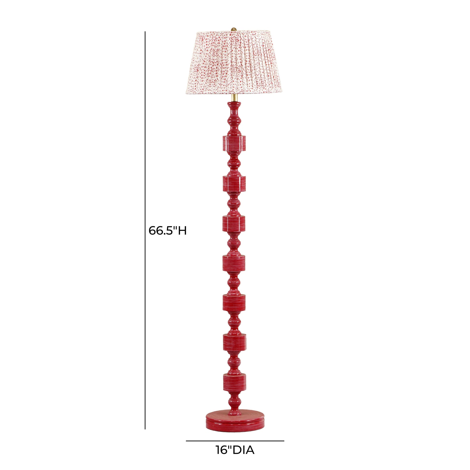 Peggy Pink Spotted Floor Lamp by TOV G18676